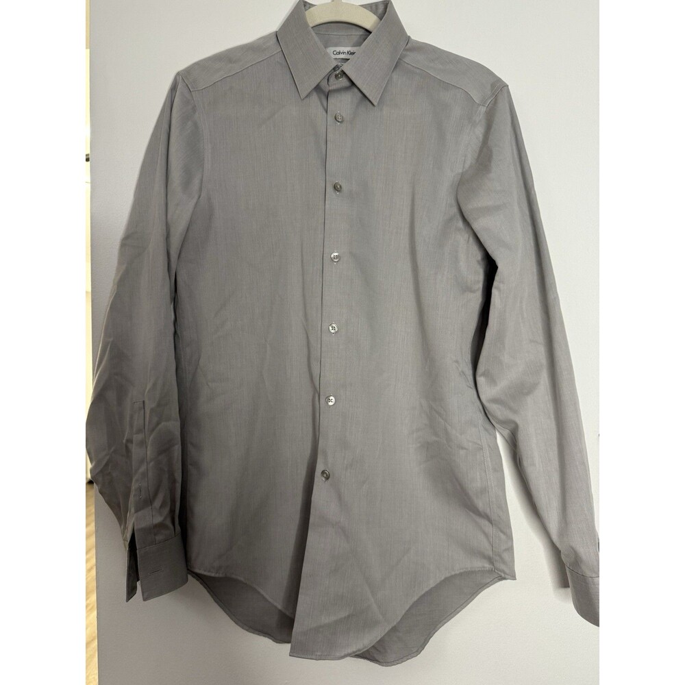 Mens Calvin Klein Grey Slim Fit Button Up Size 32/33